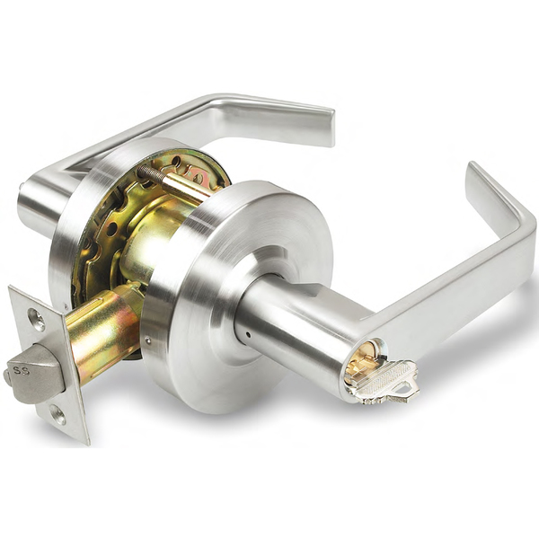 Inox Grade 2 Entry CL 3 Hr Fire Rated 3-3/8" Rose Satin Chrome w/MicroArmor BL0753CL-26D-AM